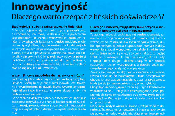 Innowacyjność. Dlaczego warto czerpać z fińskich doświadczeń?